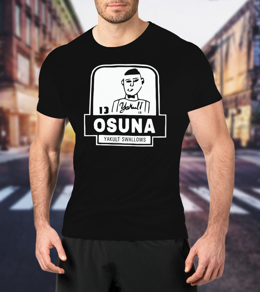 Jose Osuna Number 13 Yakult Swallows Baseball T-Shirt
