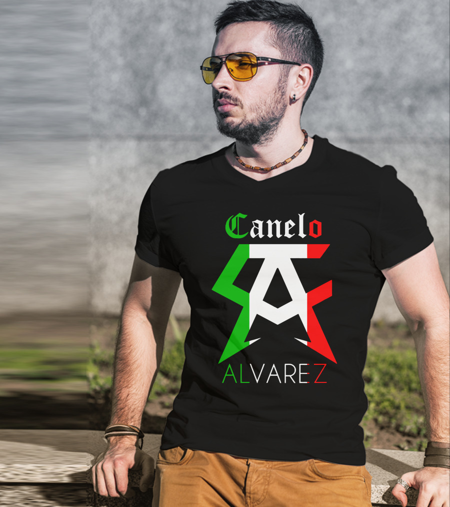 Canelo Alvarez Mexican Flag Colors CA T-Shirt