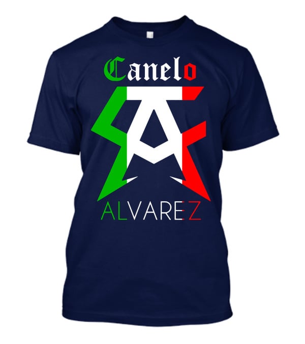Canelo Alvarez Logo Mexican Flag Colors CA Initials T-Shirt