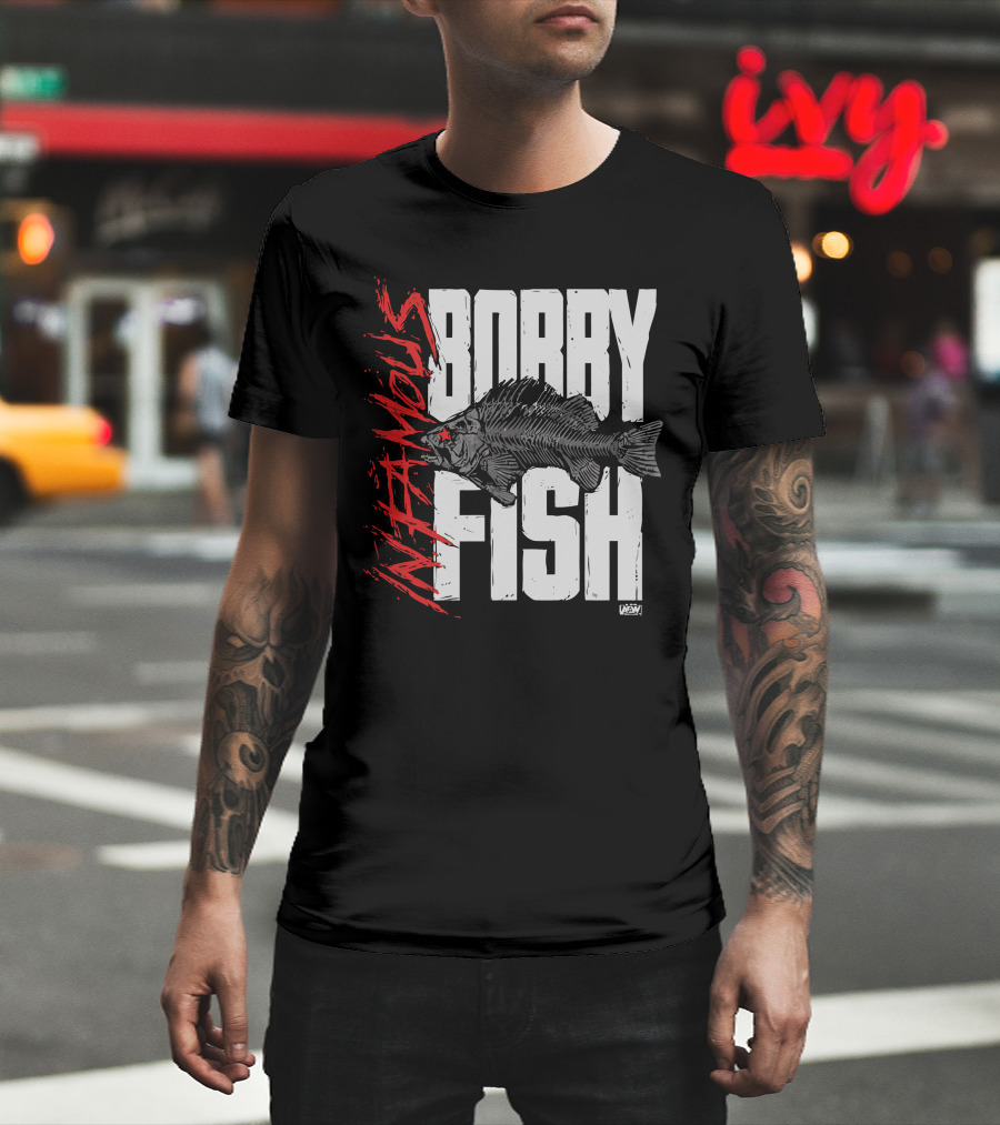 Bobby Fish Infamous AEW Red Star T-Shirt