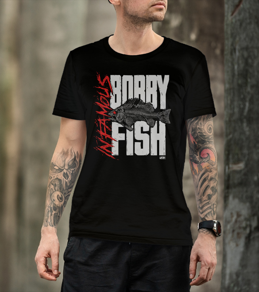 Bobby Fish Infamous AEW Red Star T-Shirt
