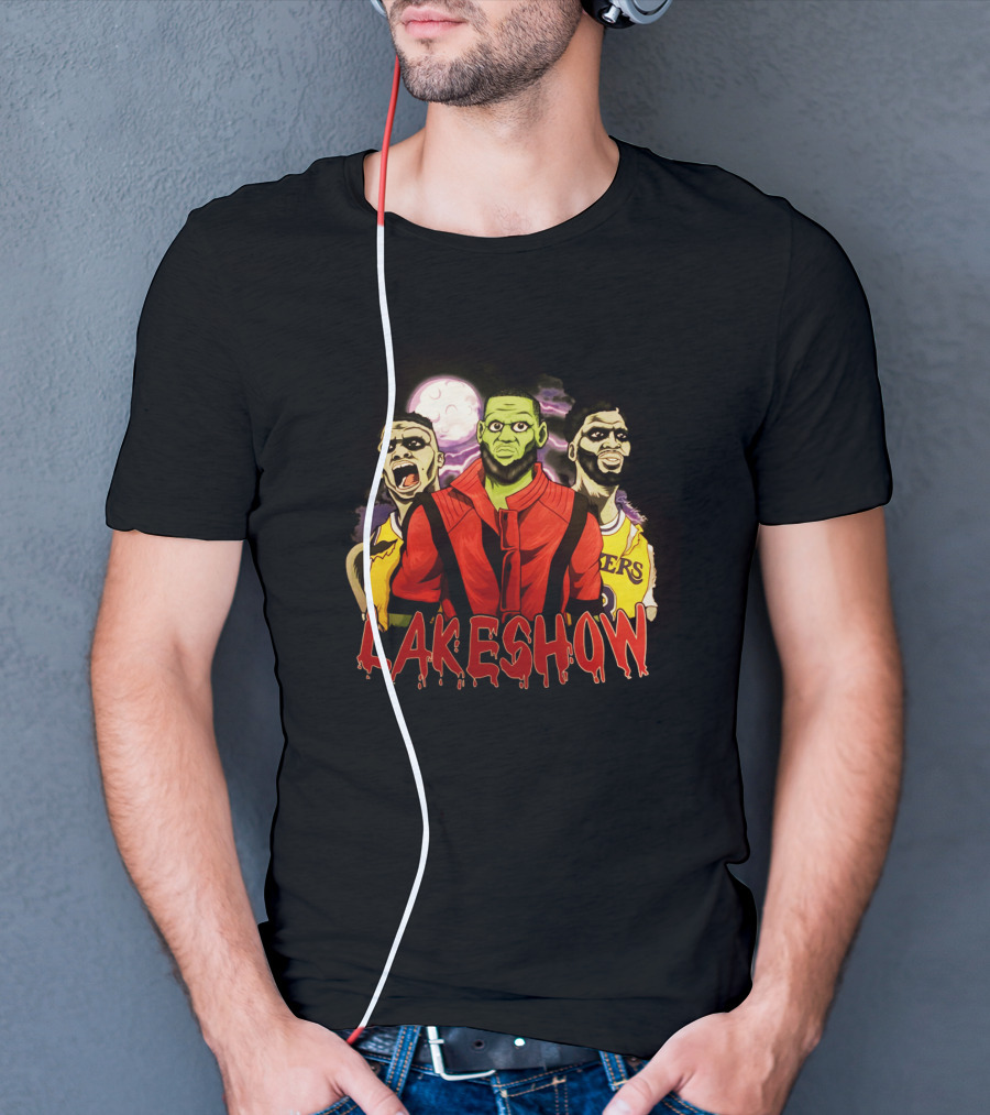 Lakeshow Halloween Russ Bron Brow Lakers Monster Trio T-Shirt