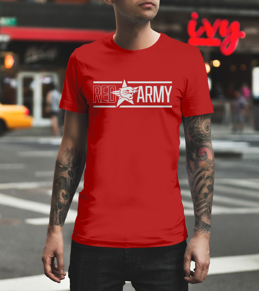 Red Perth Wildcats Fan Army T-Shirt