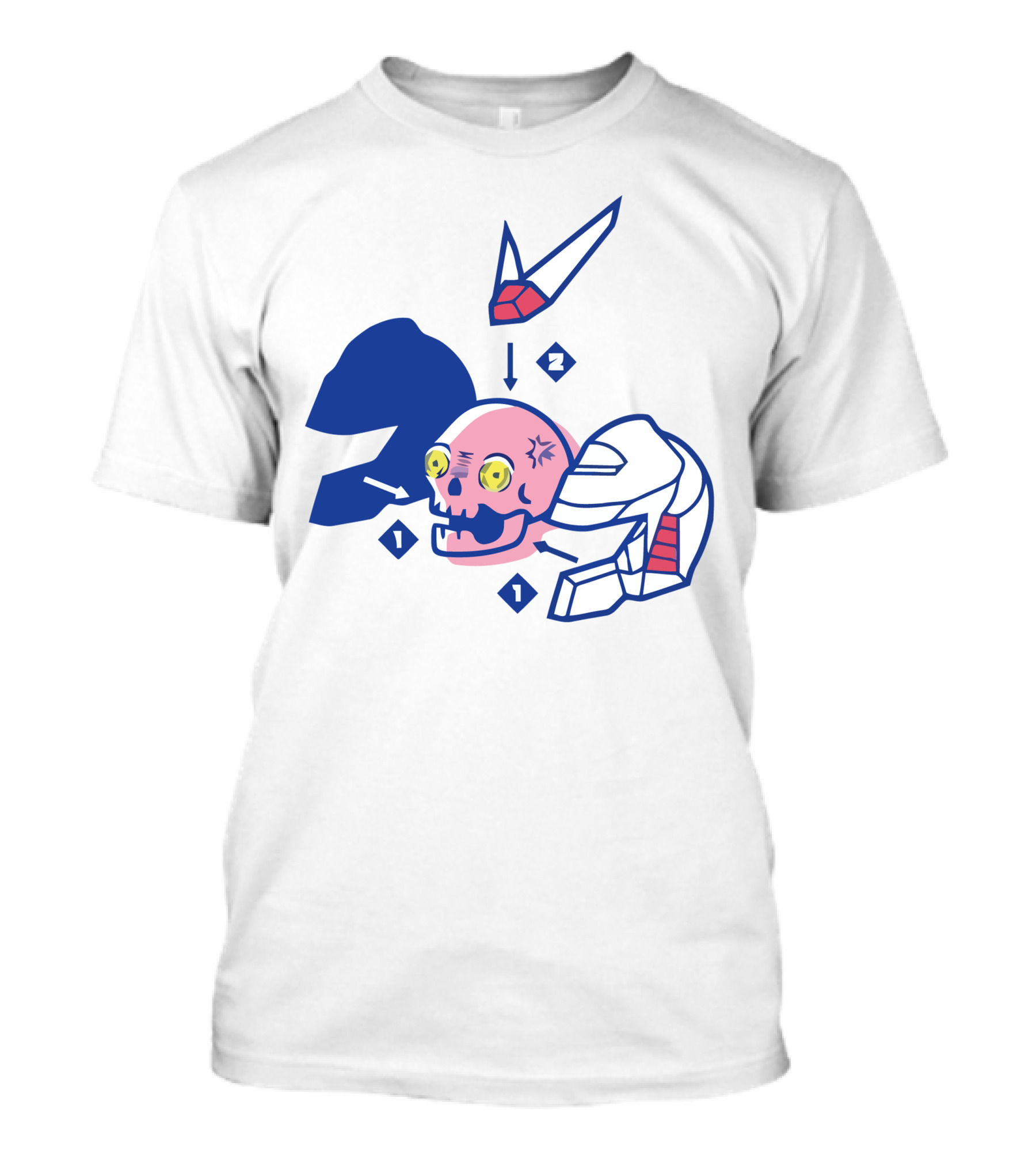 Pewdiepie Mecha Anatomy Skull Robot Disassembled T-Shirt