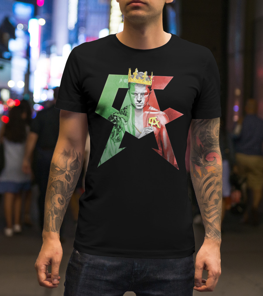 Canelo Champion King In Mexican Flag Colors With Crown And CA T-Shirt