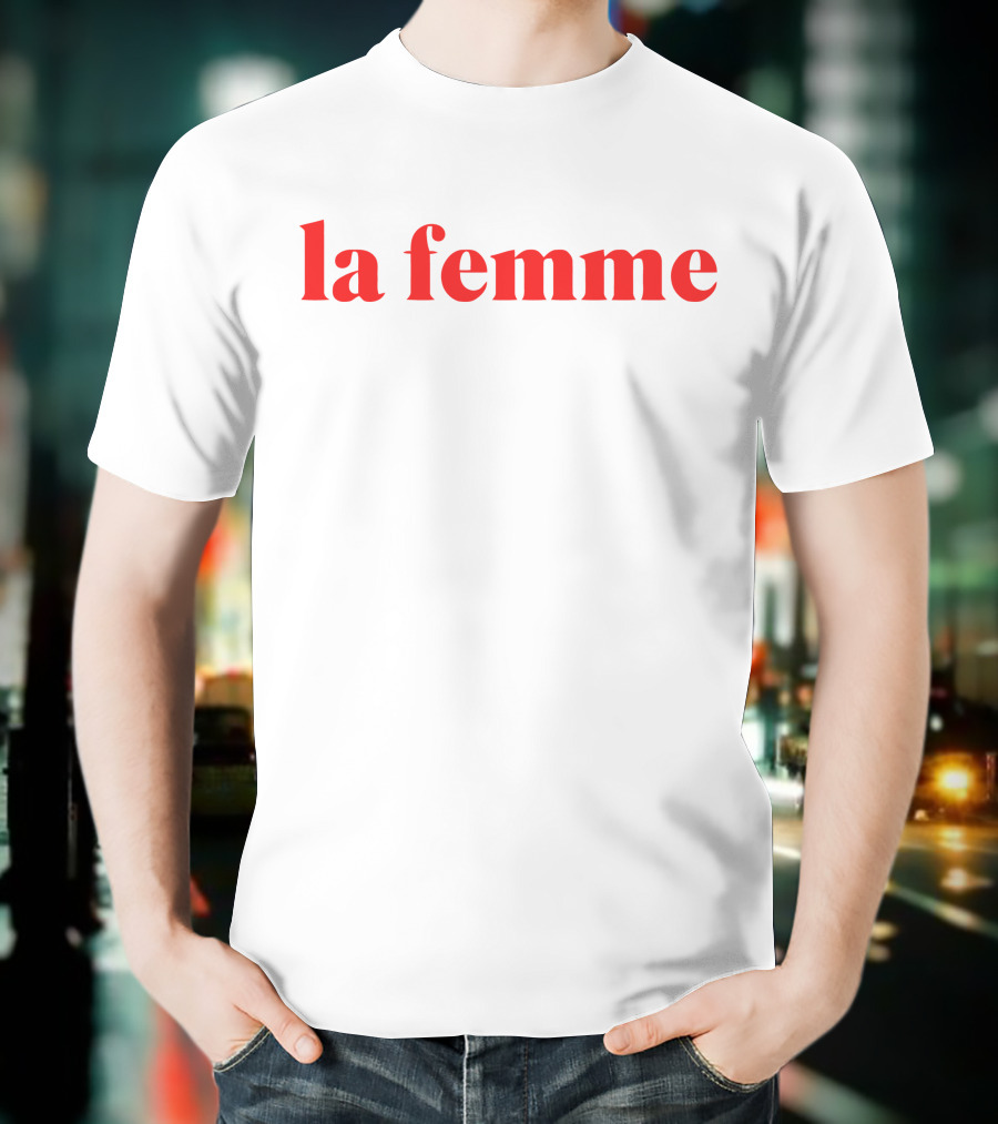 La Femme Band Red Text T-Shirt