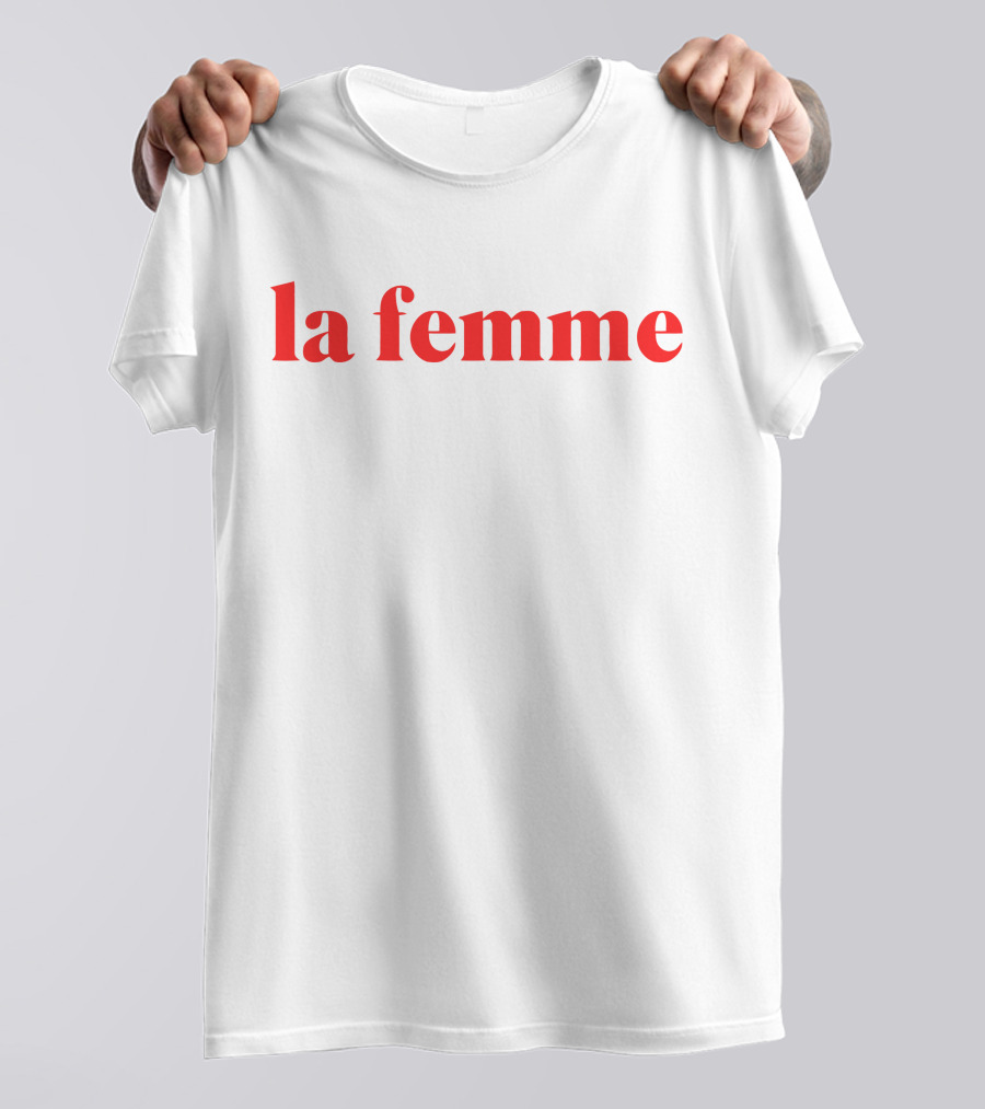 La Femme Band Red Text T-Shirt