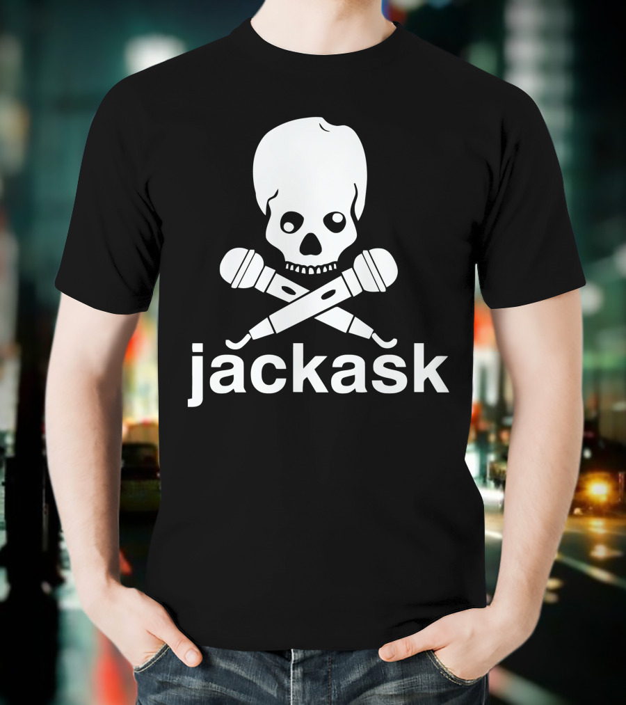 Jackask Jacksfilms Skull And Microphones T-Shirt