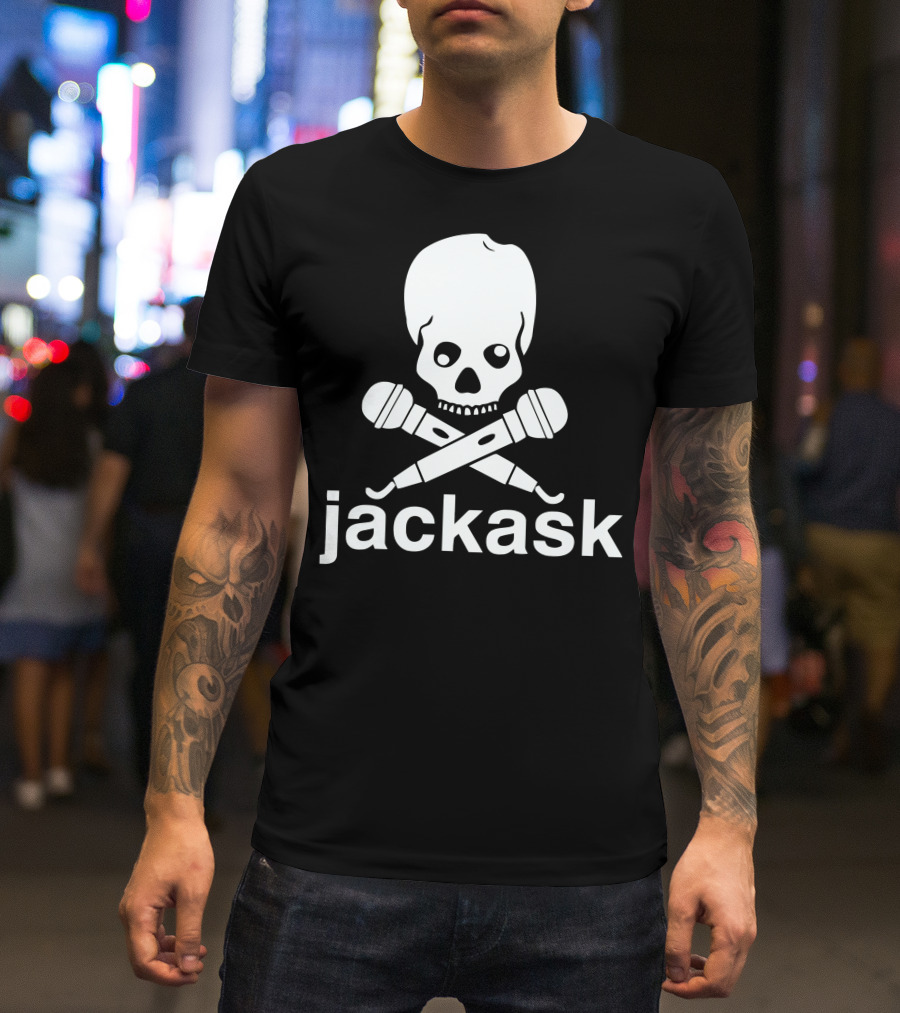Jackask Jacksfilms Skull And Microphones T-Shirt