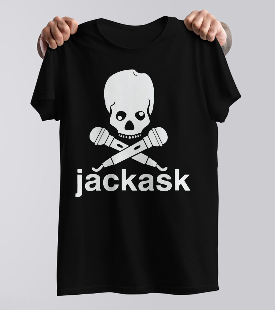 Jackask Jacksfilms Skull And Microphones T-Shirt