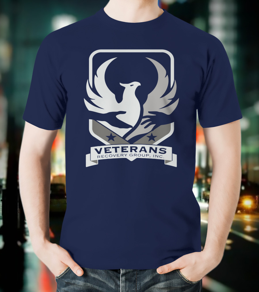 VETERANS RECOVERY GROUP INC Eagle Crest Badge T-Shirt
