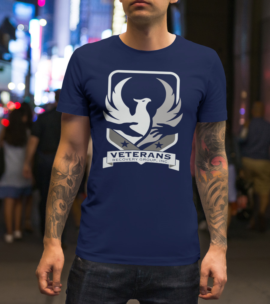 VETERANS RECOVERY GROUP INC Eagle Crest Badge T-Shirt