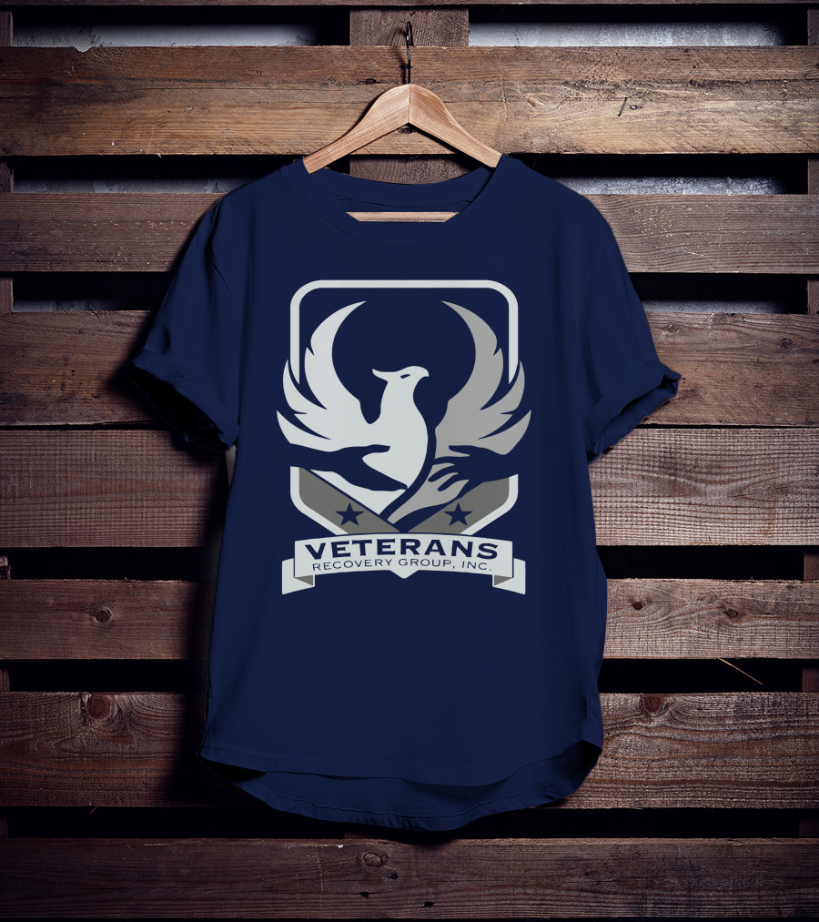 VETERANS RECOVERY GROUP INC Eagle Crest Badge T-Shirt