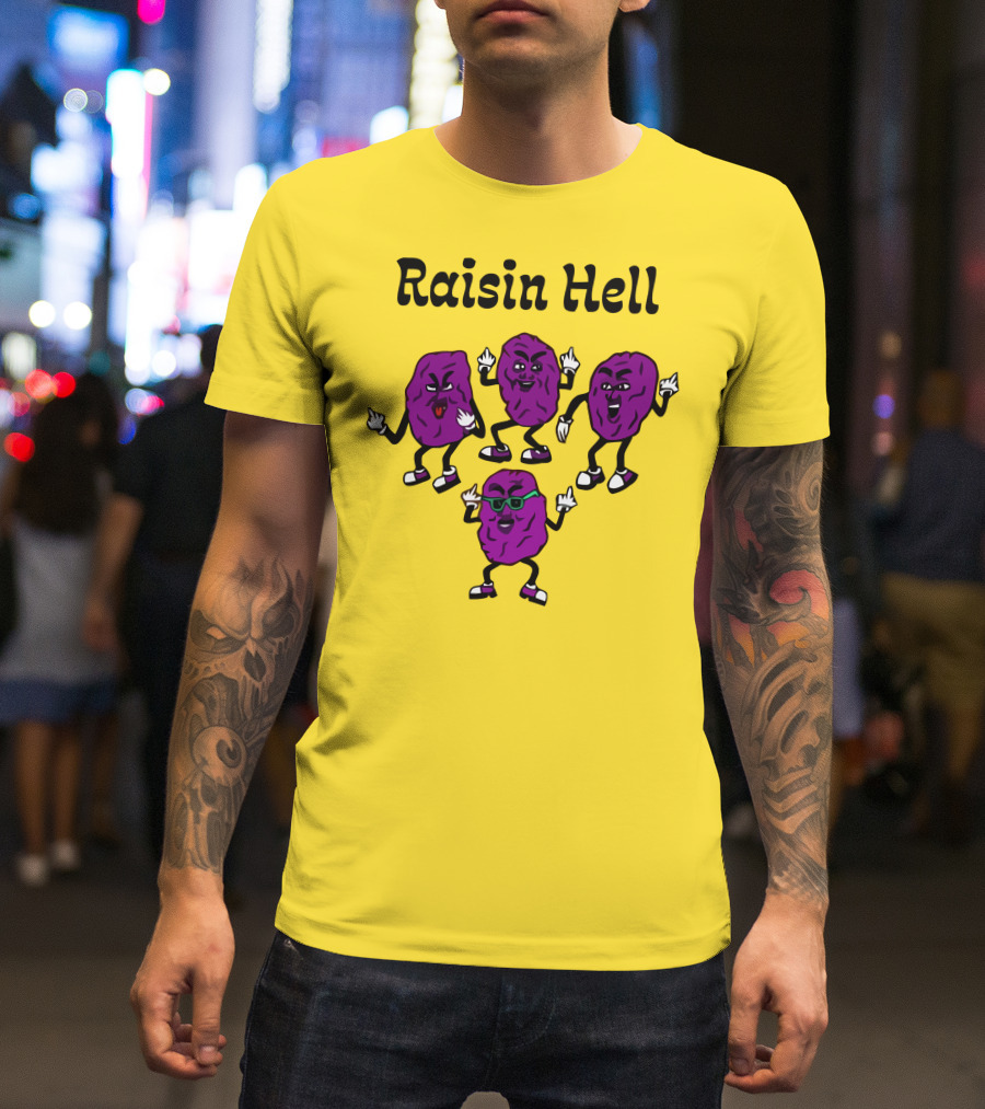 Raisin Hell Dancing Cartoon Purple Raisins T-Shirt