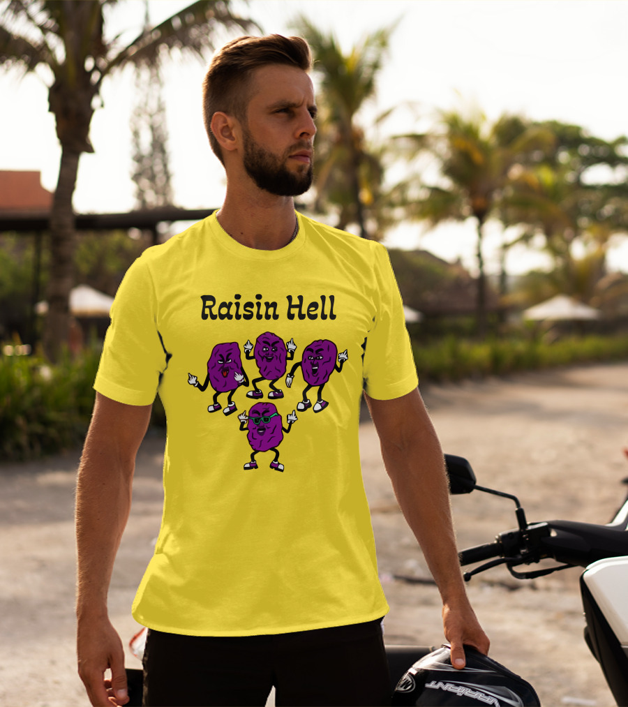 Raisin Hell Dancing Cartoon Purple Raisins T-Shirt
