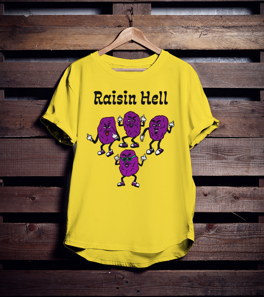Raisin Hell Dancing Cartoon Purple Raisins T-Shirt