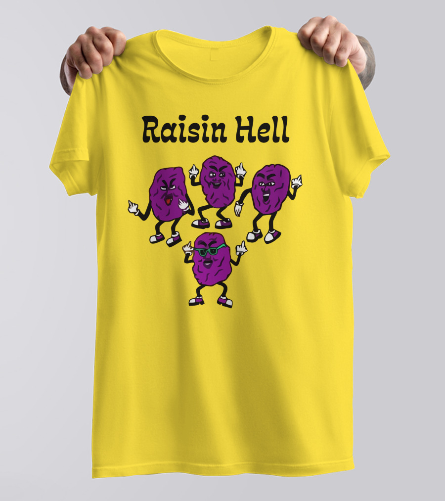Raisin Hell Dancing Cartoon Purple Raisins T-Shirt