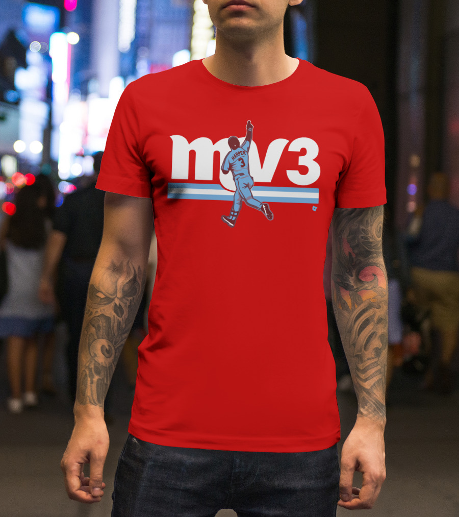 Mv3 Bryce Harper Athletic Tribute Jumping T-Shirt