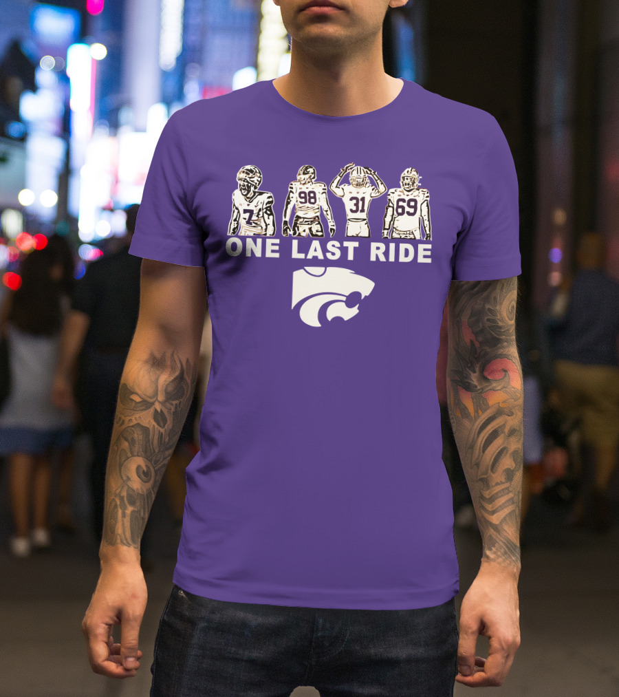 K-State Football One Last Ride Wildcats Players T-Shirt