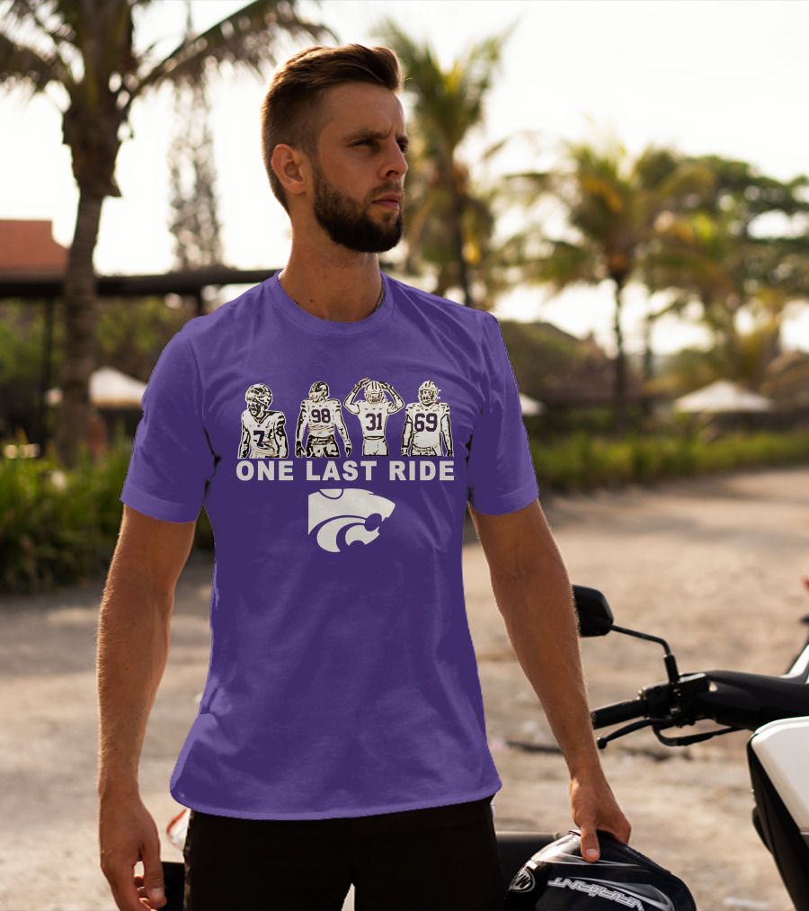 K-State Football One Last Ride Wildcats Players T-Shirt