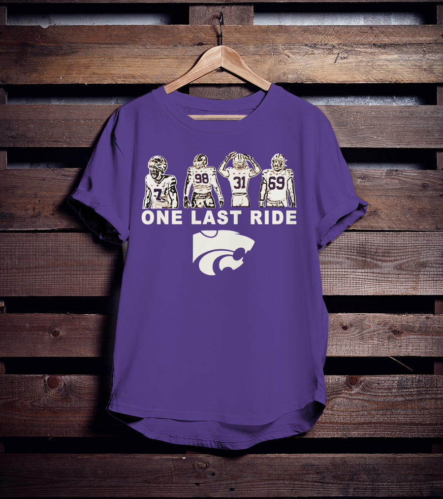 K-State Football One Last Ride Wildcats Players T-Shirt