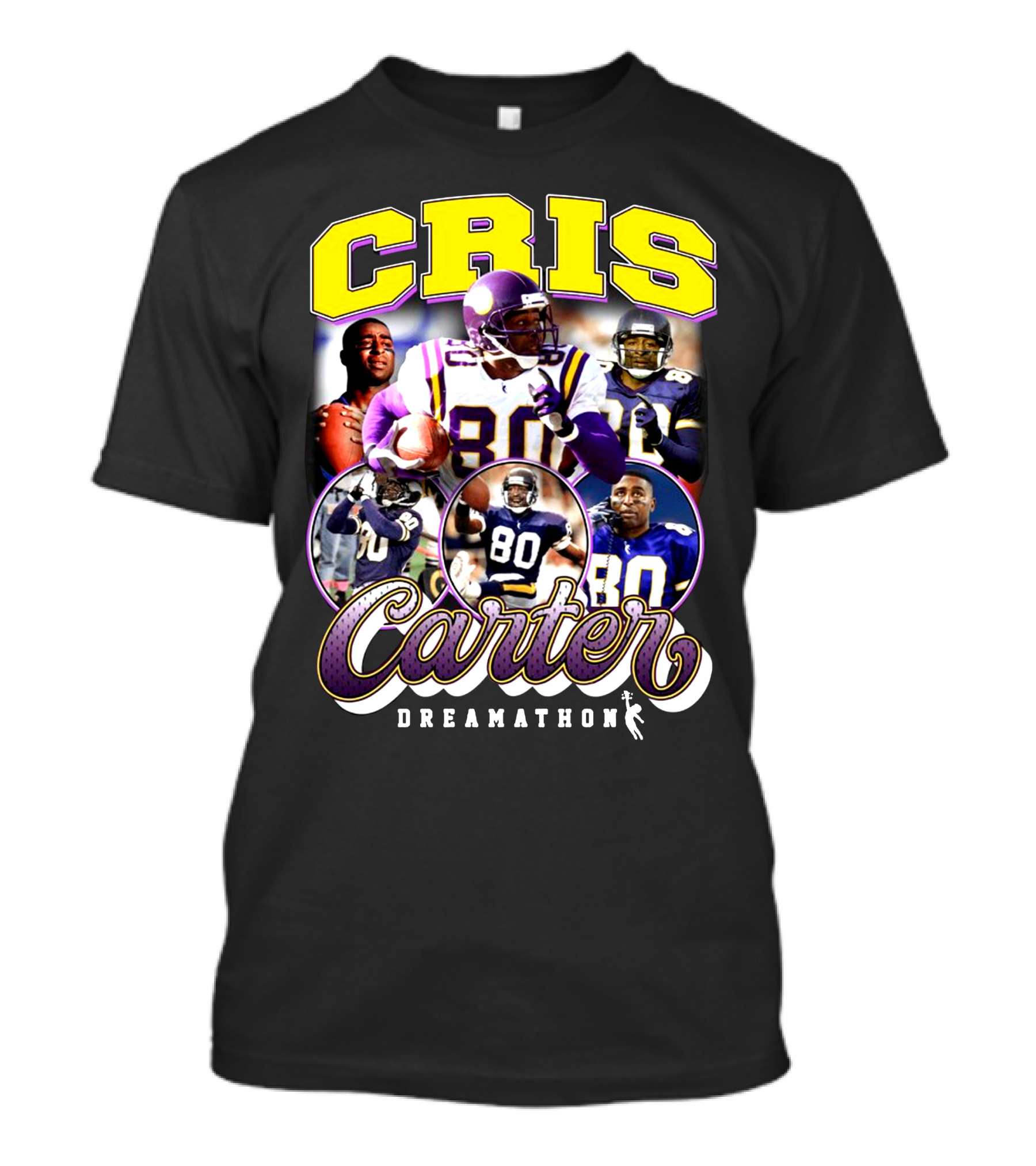 Cris Carter 80 Dreamathon Football Legends T-Shirt