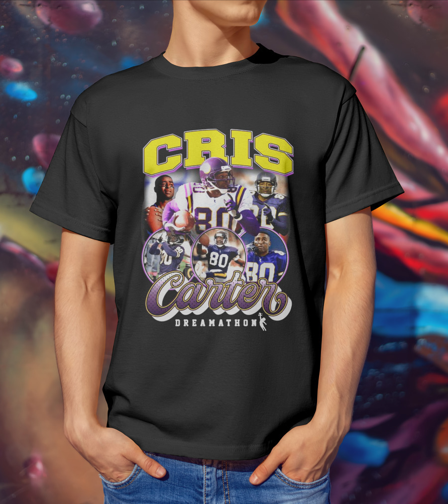 Cris Carter 80 Dreamathon Football Legends T-Shirt