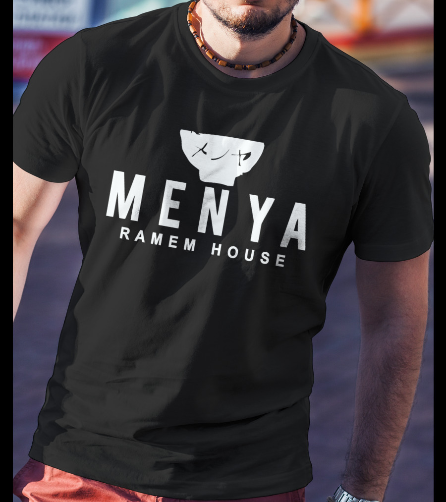 Menya Ramen House Bowl And Text T-Shirt