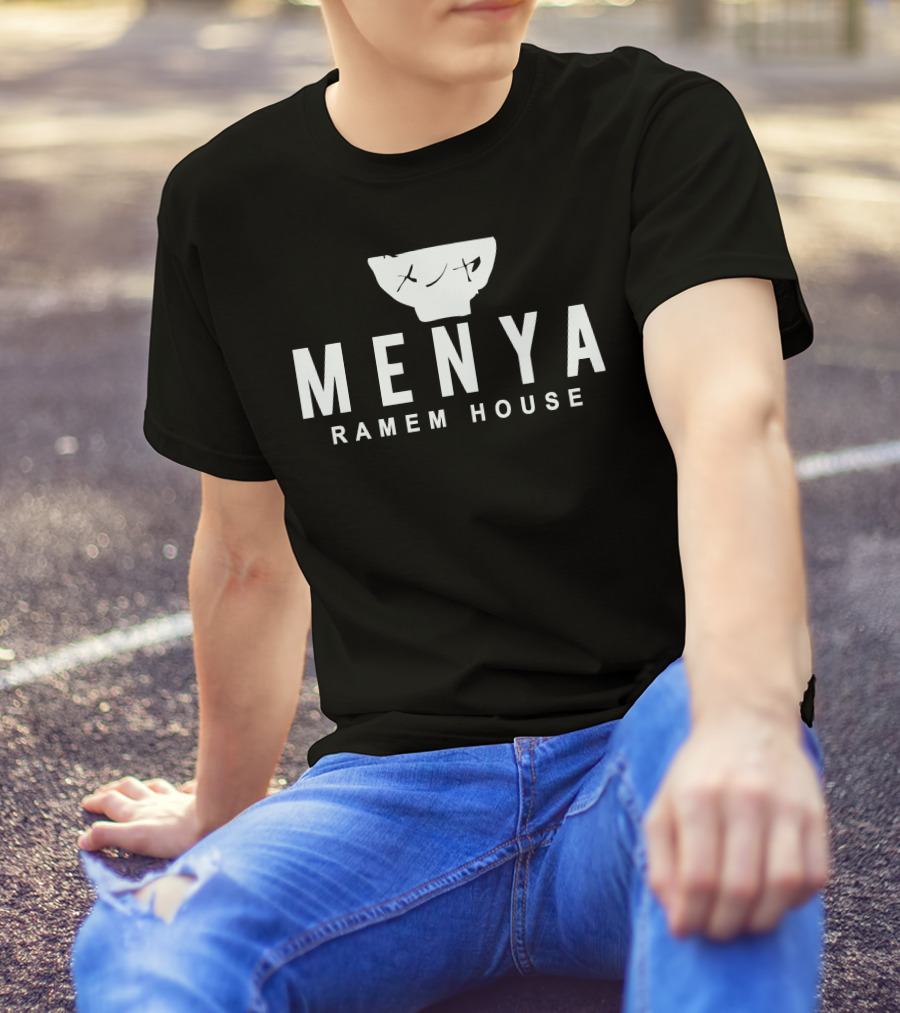 Menya Ramen House Bowl And Text T-Shirt