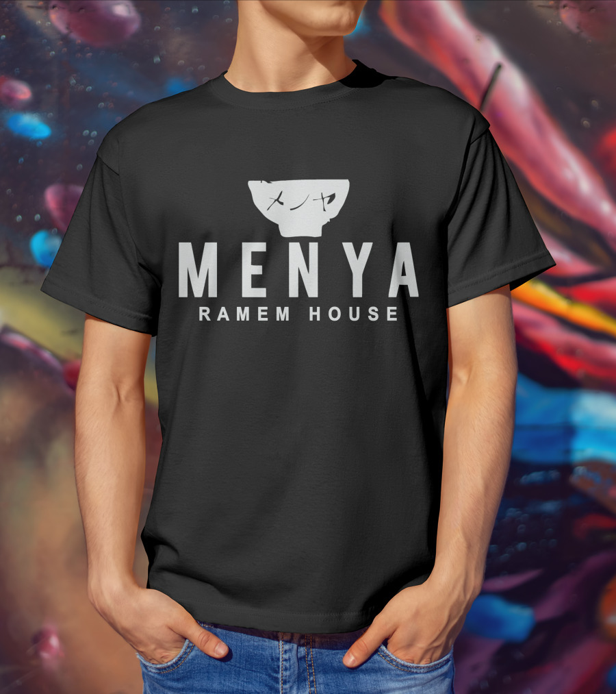 Menya Ramen House Bowl And Text T-Shirt