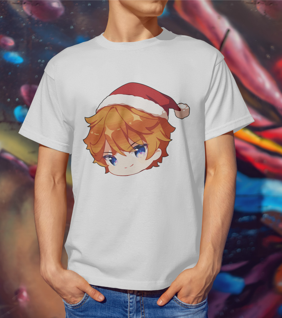 Griffin Burns Chibi Childe Xmas Santa Hat T-Shirt