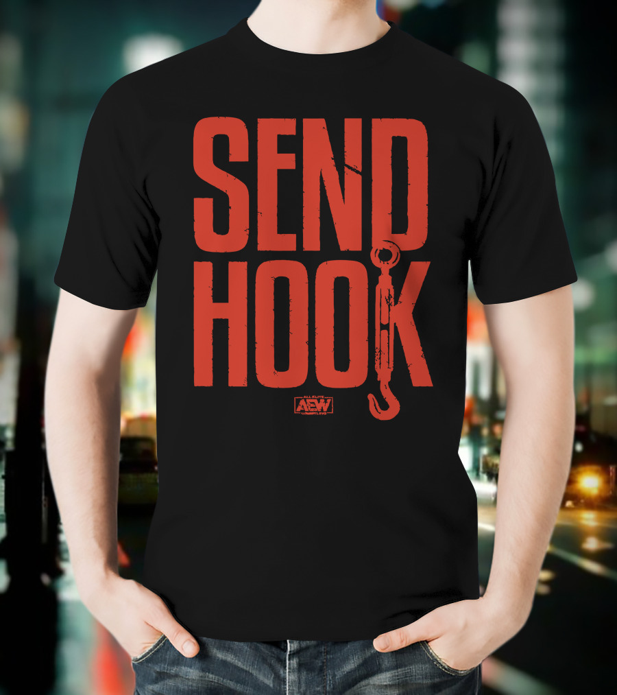 SEND HOOK AEW All Elite Wrestling Merchandise T-Shirt