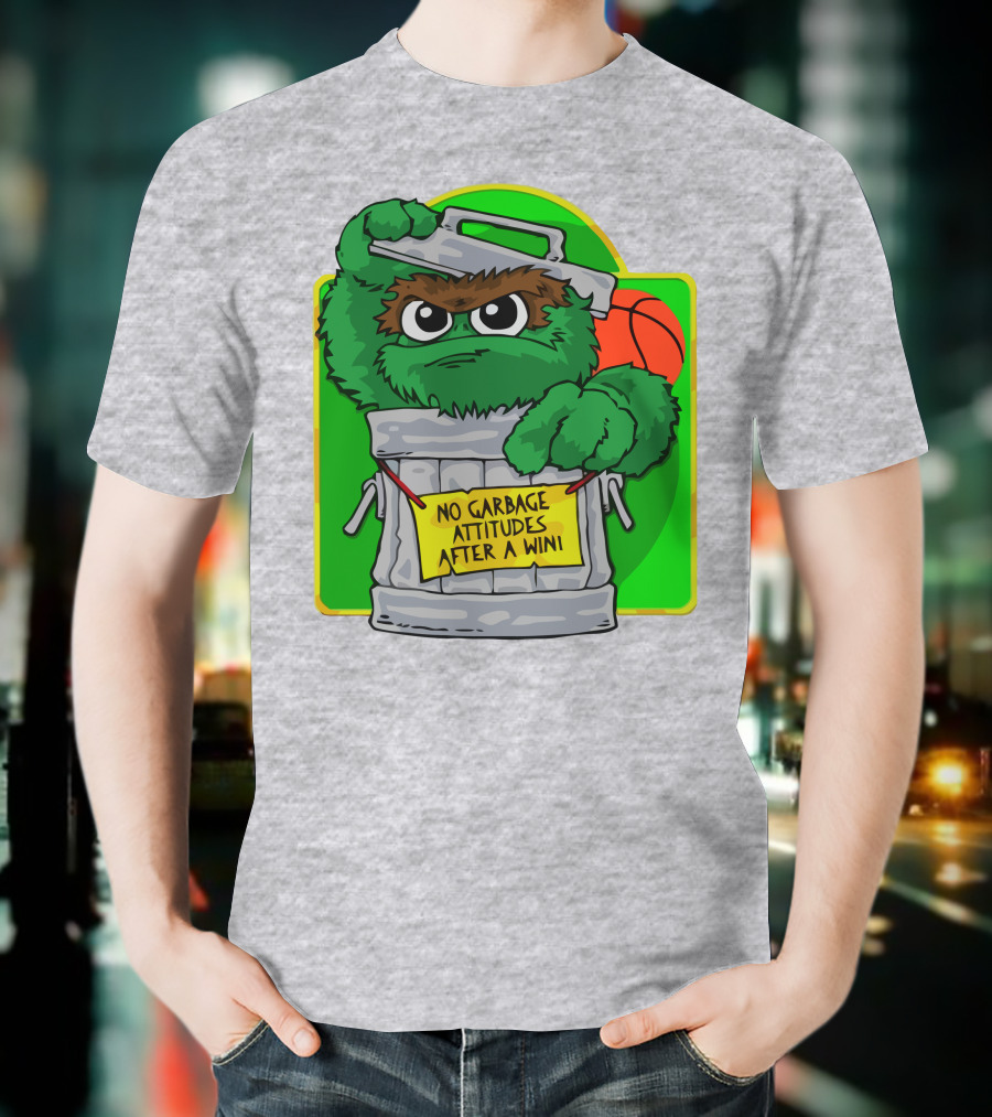 No Garbage Attitudes After A Win Eric Musselman Inspired Furry Trash Can Creature T-Shirt