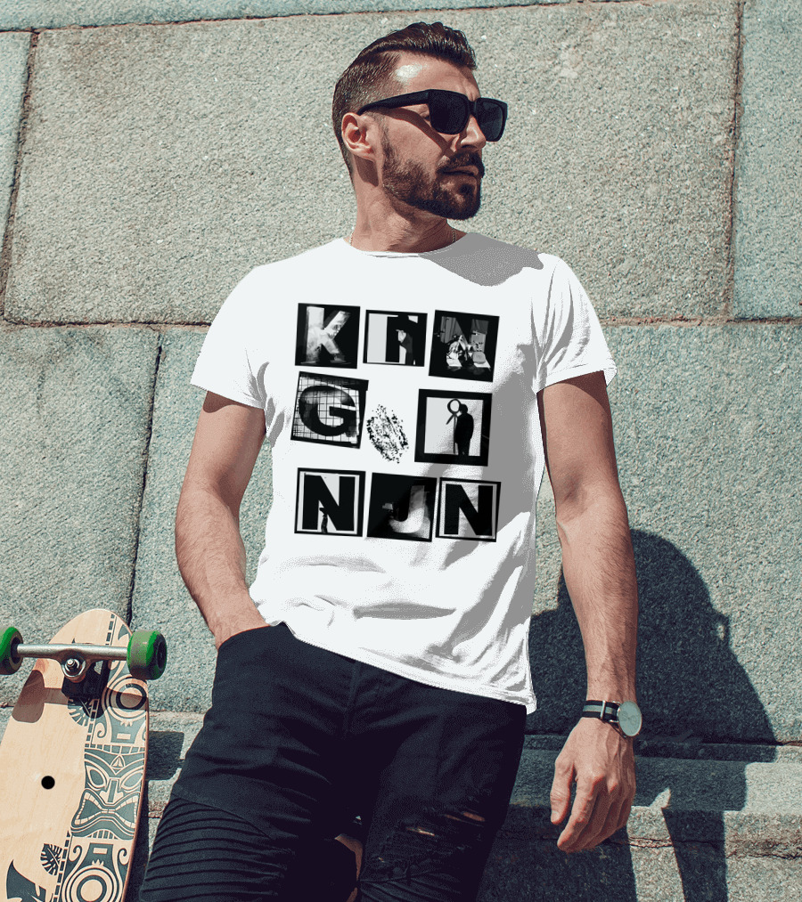 KING NUN SQUARES MERCH BLACK WHITE BLOCKS T-Shirt