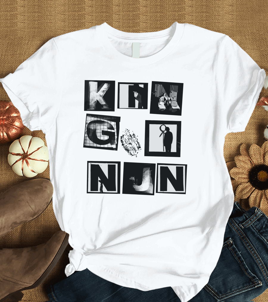KING NUN SQUARES MERCH BLACK WHITE BLOCKS T-Shirt