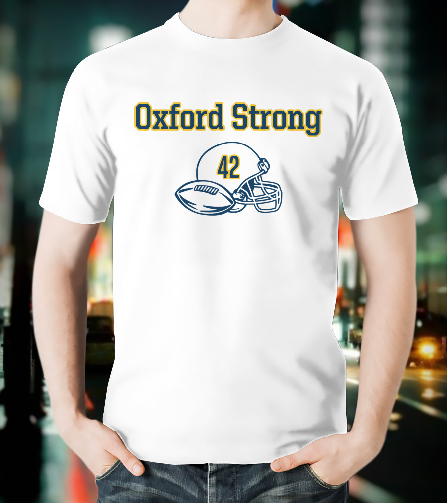 Oxford Strong 42 Football Helmet And Ball T-Shirt