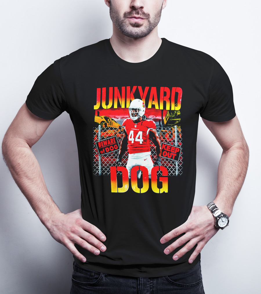 JunkYard Dog Beware Of Dog Keep Out 44 Football Player T-Shirt