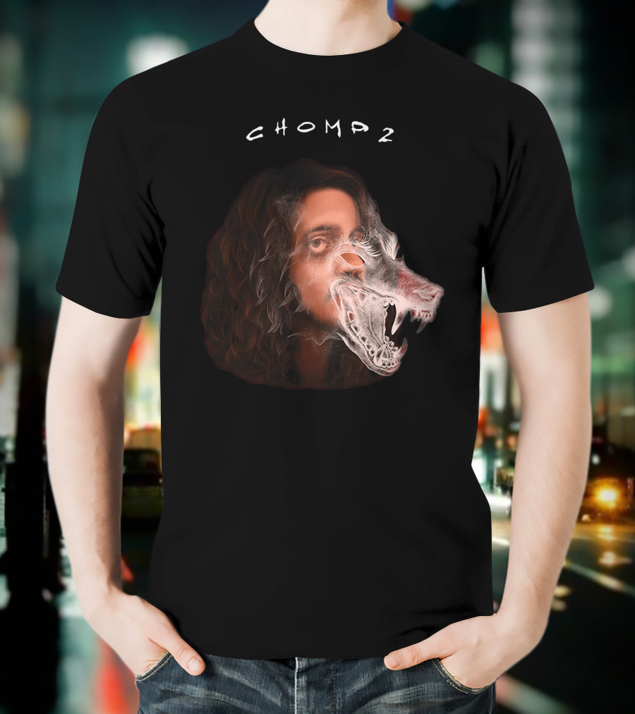 Russ Chomp 2 Smoke Wolf Face T-Shirt