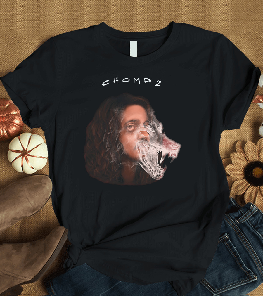 Russ Chomp 2 Smoke Wolf Face T-Shirt