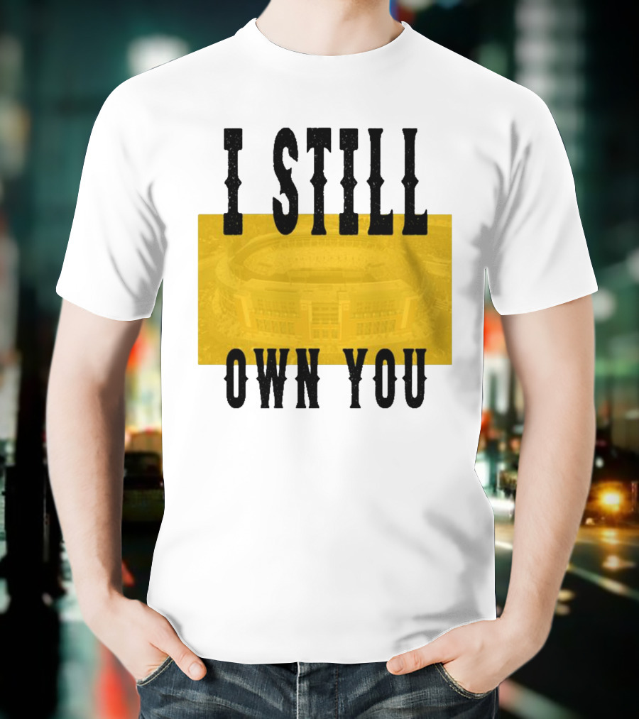 Allen Lazard I Still Own You Stadium Background T-Shirt