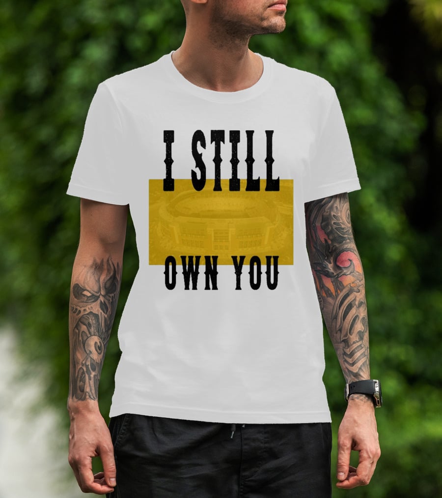 Allen Lazard I Still Own You Stadium Background T-Shirt
