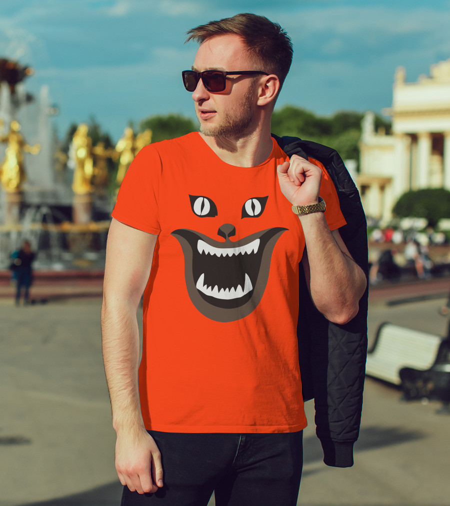 Hausu Cat Face Illustration Iconic Japanese Horror Movie Image T-Shirt
