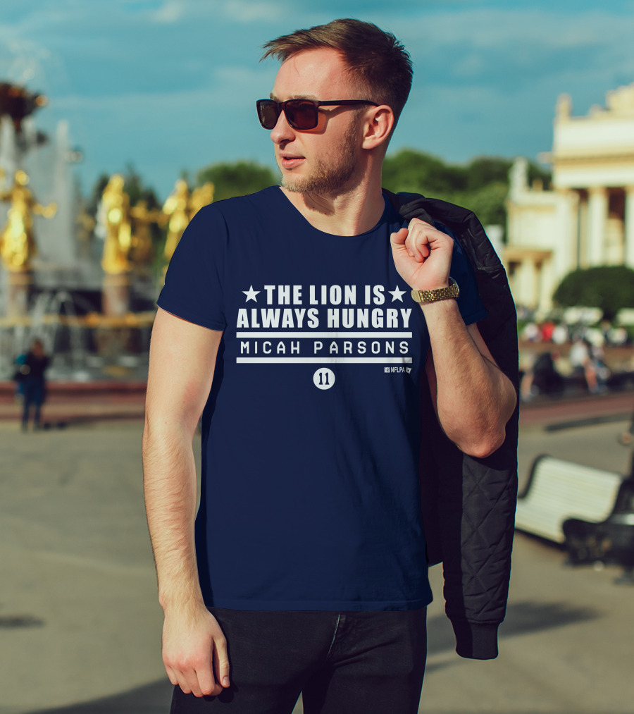 Micah Parsons 11 NFLPA The Lion Is Always Hungry T-Shirt
