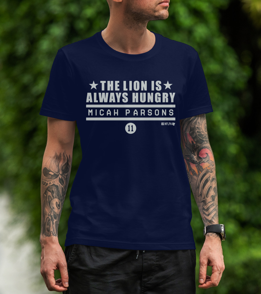 Micah Parsons 11 NFLPA The Lion Is Always Hungry T-Shirt