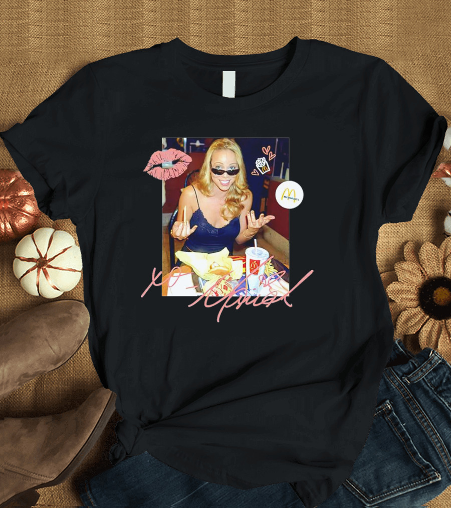 XO Mariah McDonald's Meal Lips Fries Cup T-Shirt