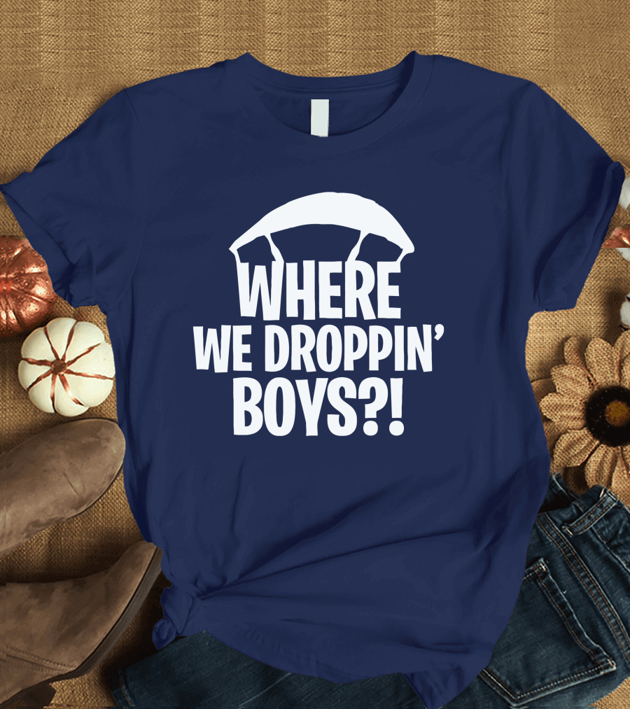 Go All Out Adult Where We Droppin' Boys Parachute T-Shirt