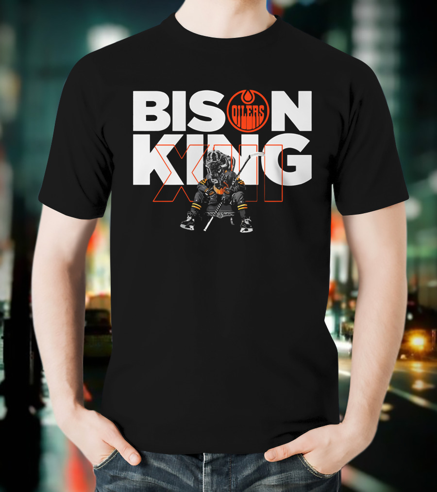 Oilers Bison King Hockey Player Edmonton T-Shirt