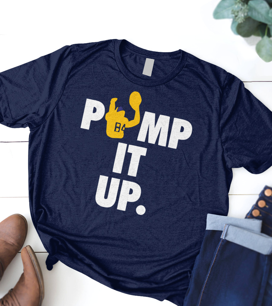 Pump It Up Blue B4 Ninety Football Gesture T-Shirt
