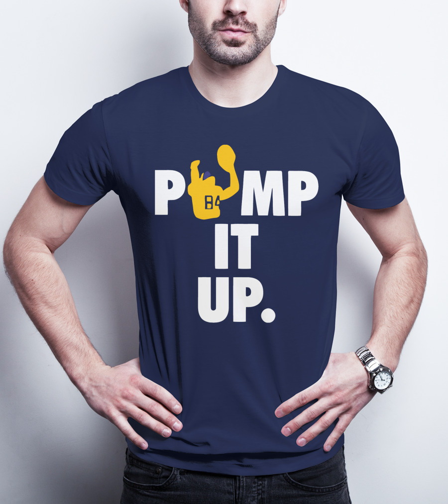 Pump It Up Blue B4 Ninety Football Gesture T-Shirt