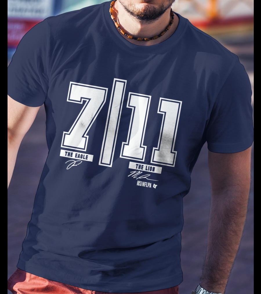 Trevon Diggs And Micah Parsons 7 11 The Eagle The Lion NFLPA T-Shirt